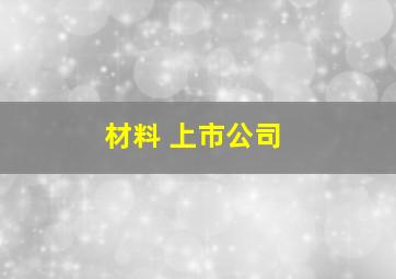 材料 上市公司